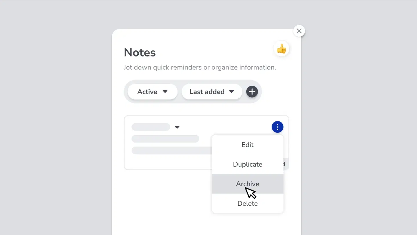 Archive Notes Option